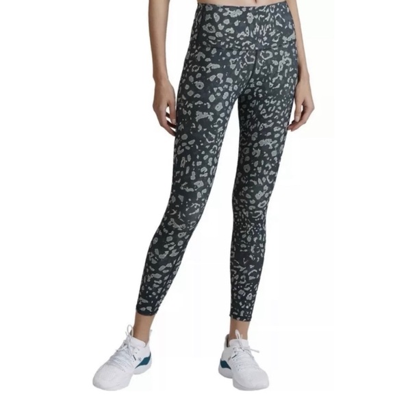 Varley Luna‎ Leopard Green Animal Print High Rise Leggings Size Large - Picture 1 of 8
